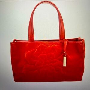 Anne Fontaine, leather, top handle bag, preowned,‎ excellent condition, red